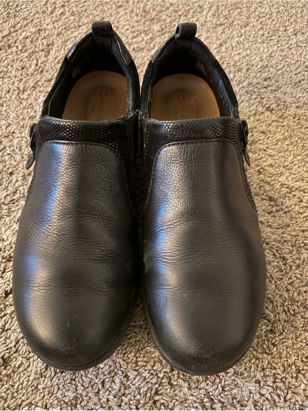 Clarks Un Adorn Zip Clog Black US Women's 8 Wide